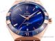 Swiss Copy Omega Constellation 41mm 8901 Rose Gold-Blue Ceramic Watch (4)_th.jpg